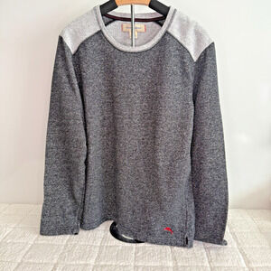 Tommy Bahama Mens Large Grey Long Sleeve Crew Neck Cotton Blend Pullover Sweater
